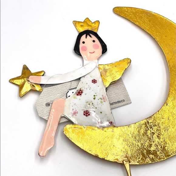 1 Home Decor NEW Golden Half moon Fairy decor, girly rooms or for plants - Picture 3 of 15